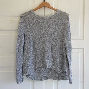 Grey and white sweater